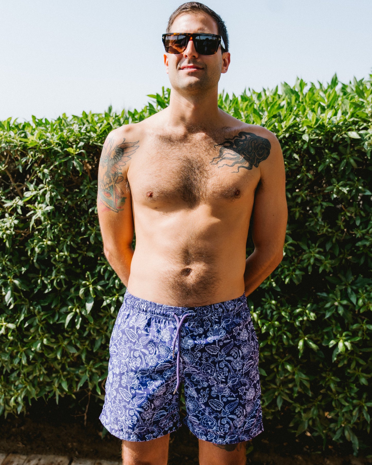 SHORT BAHIA FLORES AZULES