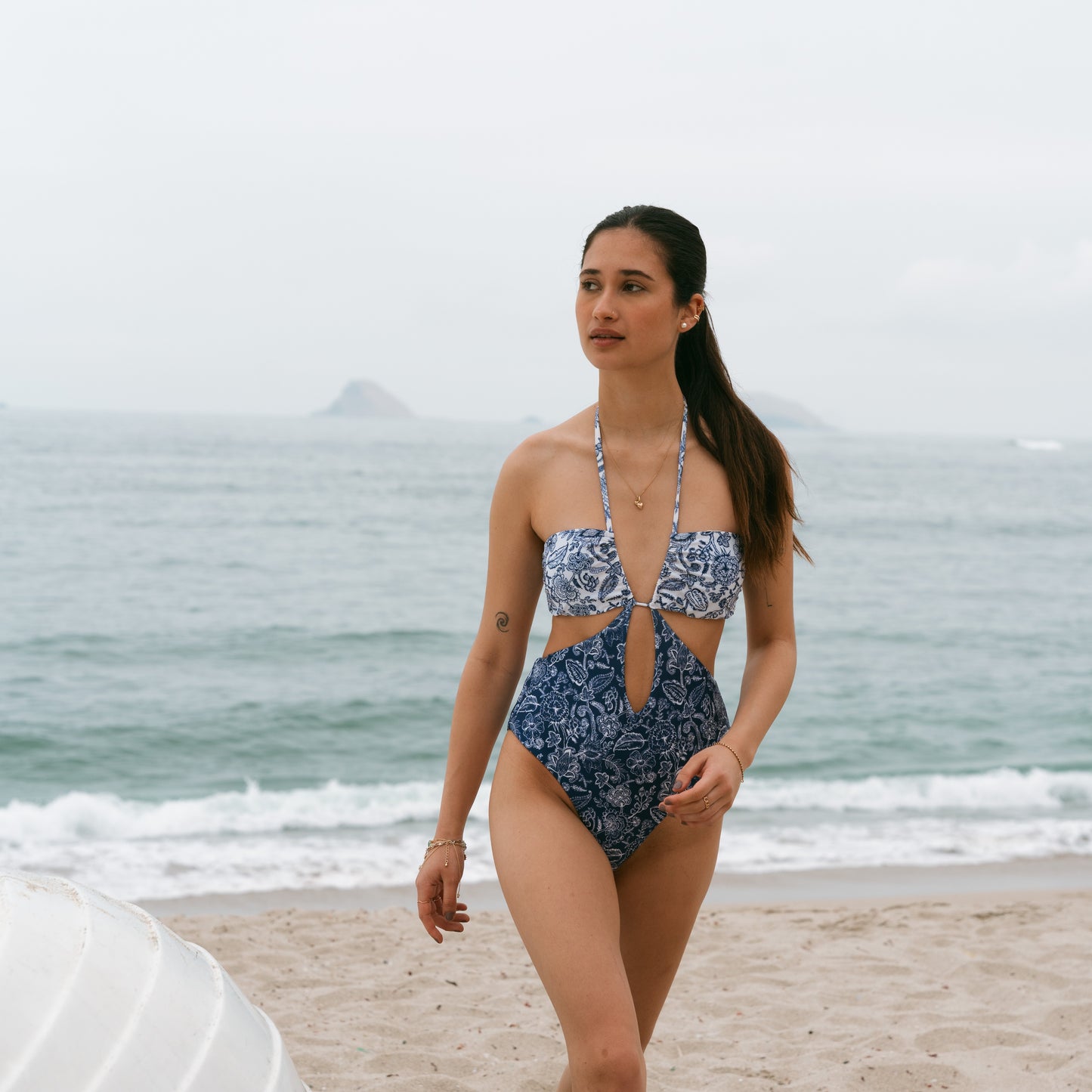 ROPA DE BAÑO BAHIA HEATHER Flores Azules