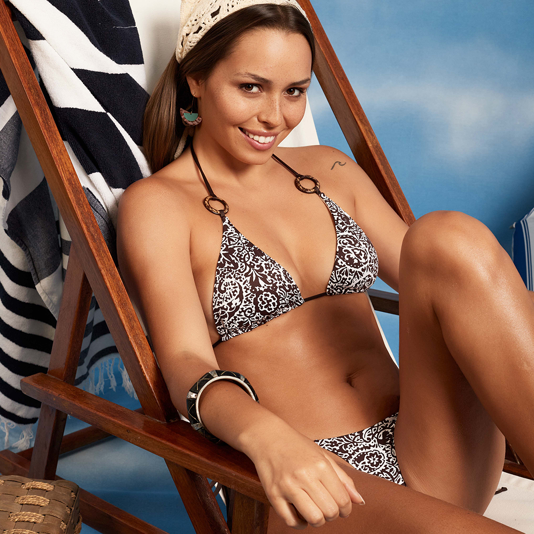 Bikini Nicoletta Argollas Marrón