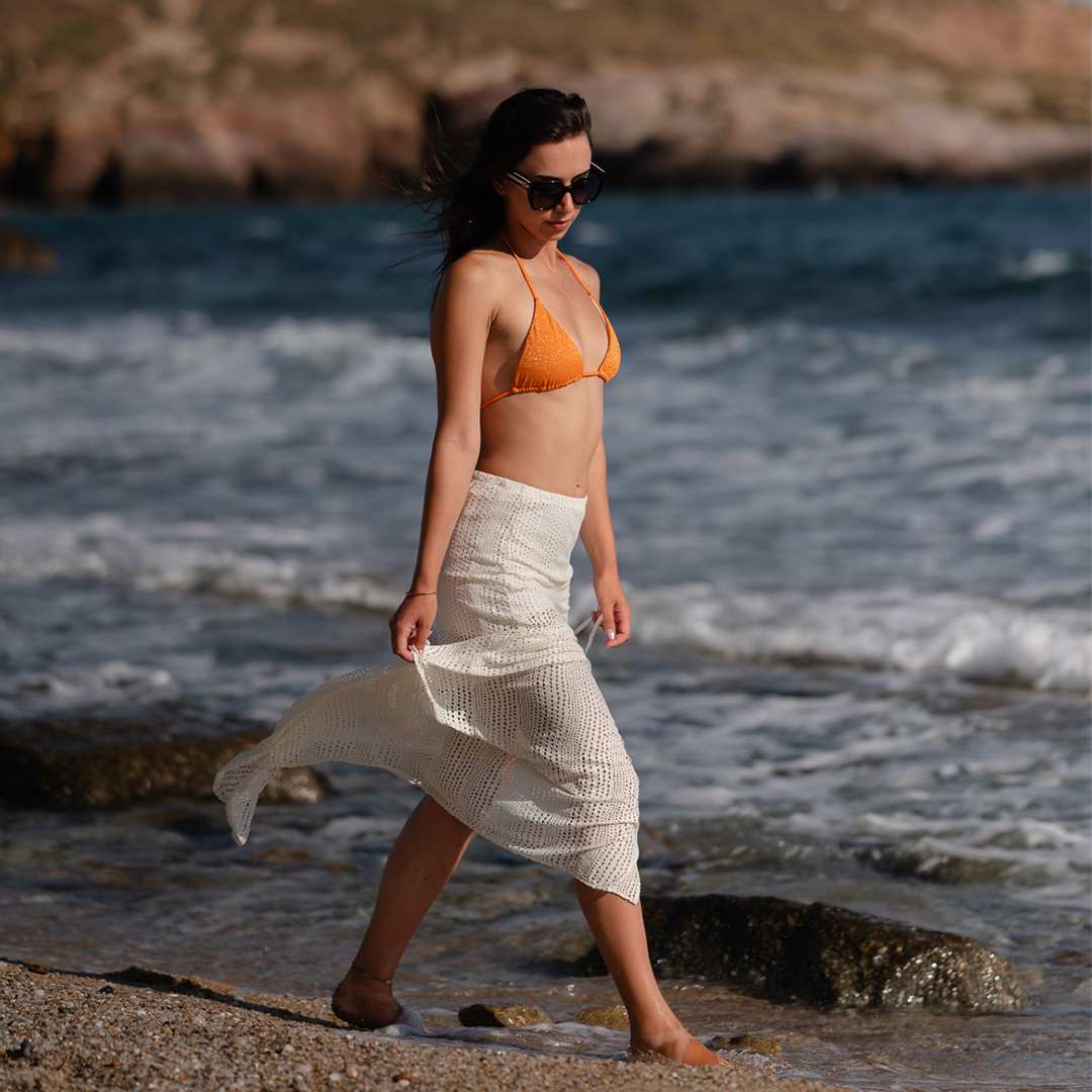 Falda Larga Itaca Beige