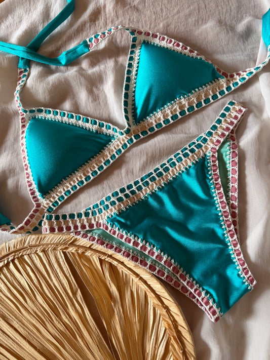 Bikini Raisa Verde Zafiro Brillo