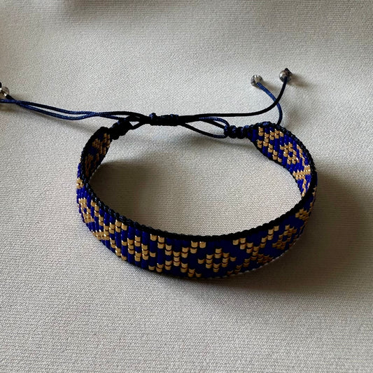 PULSERA AZULINO CON DORADO