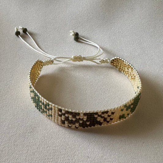 PULSERA VERDE MILITAR Y MARRÓN