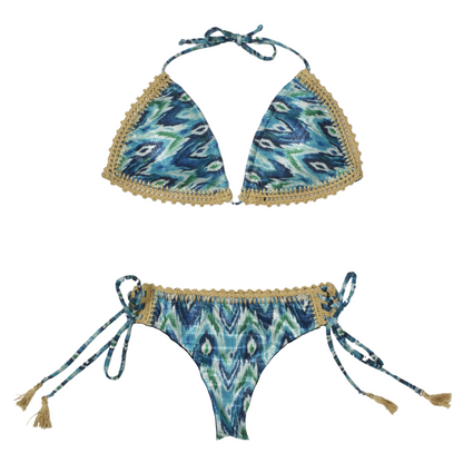 BIKINI BAHIA FERNANDA Azul con Plateado