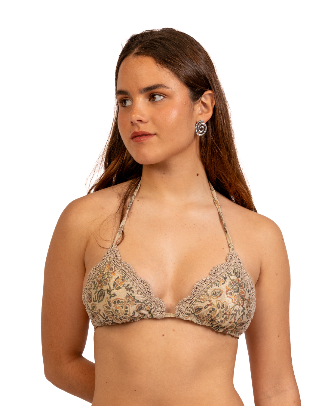 Fernanda Verde Floral Top | Zalia Bikinis - ropa de baño peruana